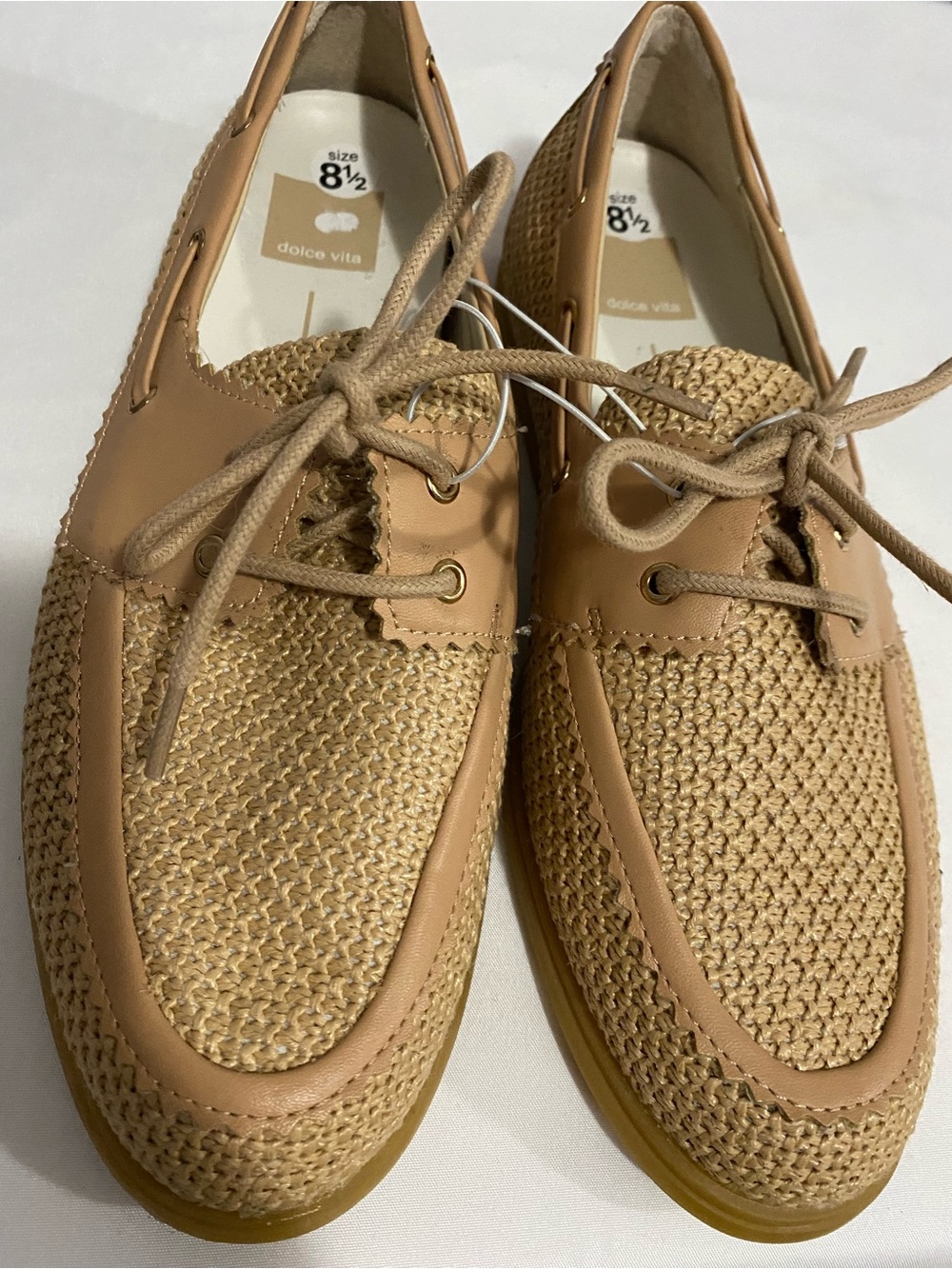 Women’s Tan Dolce Vita Loafers With Laces Size 8.5 New